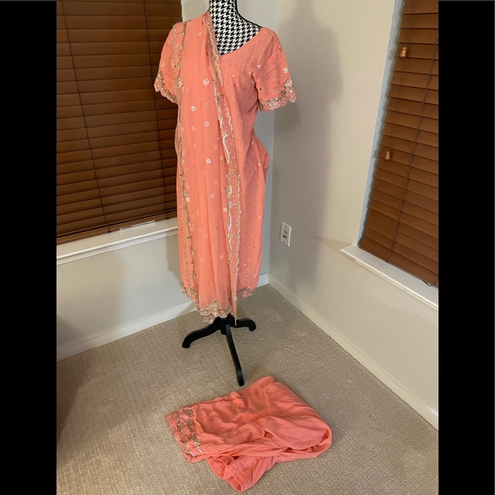 Brand new shalwar kameez with embroidery medium